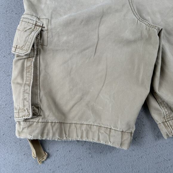 Vtg Y2K Abercrombie & Fitch Cargo Shorts Men’s 28‎ Khaki Drawstring Paratrooper - Picture 16 of 16